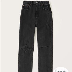 NWT Abercrombie 90s high rise straight (curve love)
